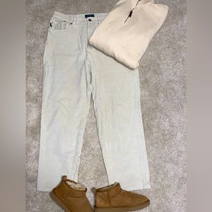 Ralph Lauren cream corduroy pants.